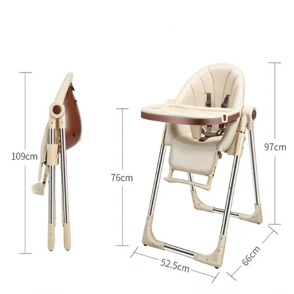 Baby high chair for toddlers 24 months and older in blue colour with stable anti-fall design