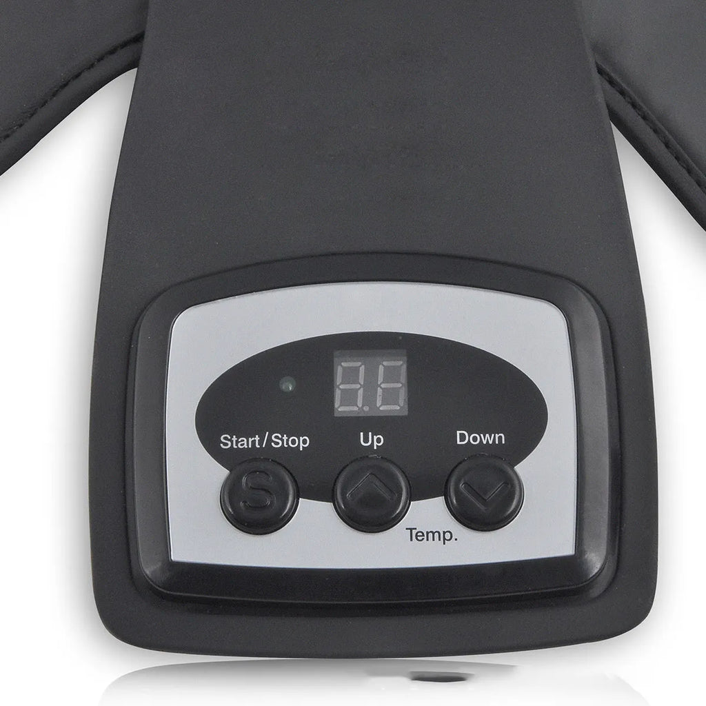 Portable infrared knee and shoulder massager with adjustable temperature control and therapeutic pads
