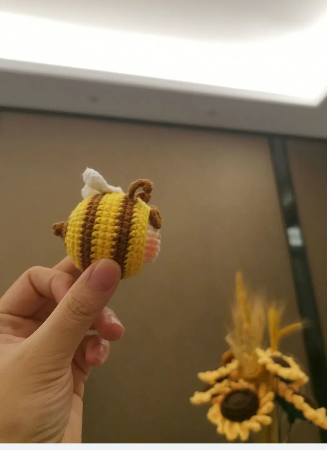 Handmade crocheted bee colonies for woolen dolls in plush material