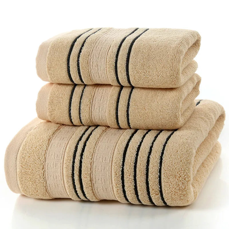 Cotton bath towel set showing hand towel and bath towel sizes in grey colour