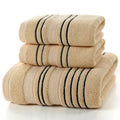 Cotton bath towel set showing hand towel and bath towel sizes in grey colour