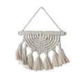 Hand-woven cotton linen tapestry Nordic style wall hanging decoration 20x25cm