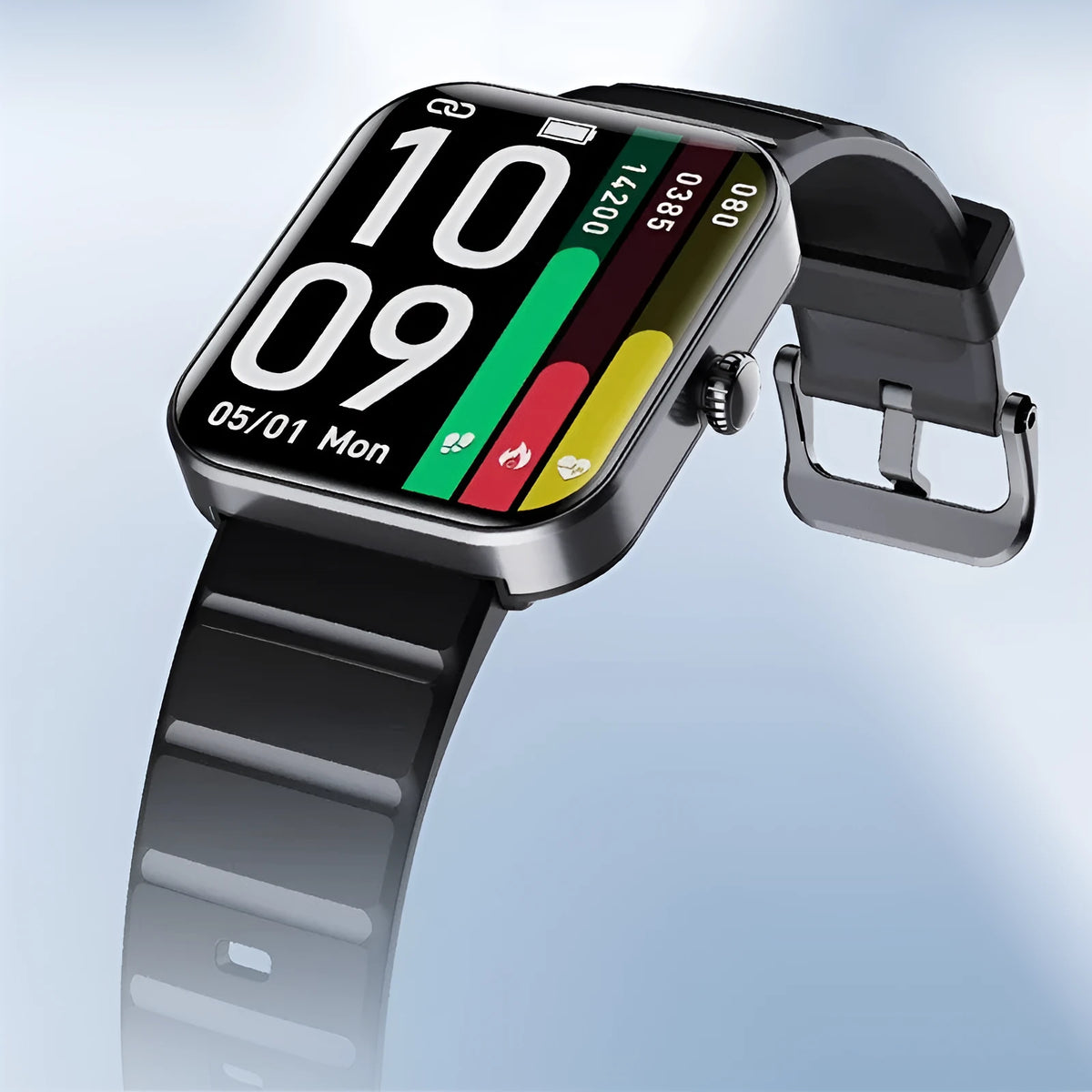 Smart plastic watch with sleep monitoring and heart rate tracking in a pink capsule colour