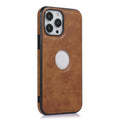 Imitation leather iPhone back cover case in black, brown, red, or blue for Apple 6G/6S to iPhone 14 Pro Max models