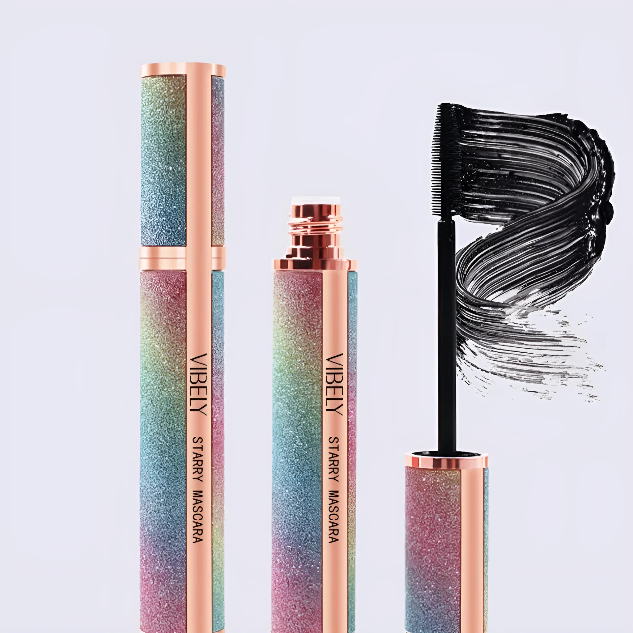 4D waterproof thickening mascara with curling effect in black packaging