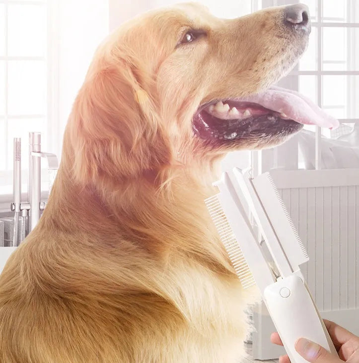 ABS plastic pet grooming brush for dog and cat hair removal with colour options