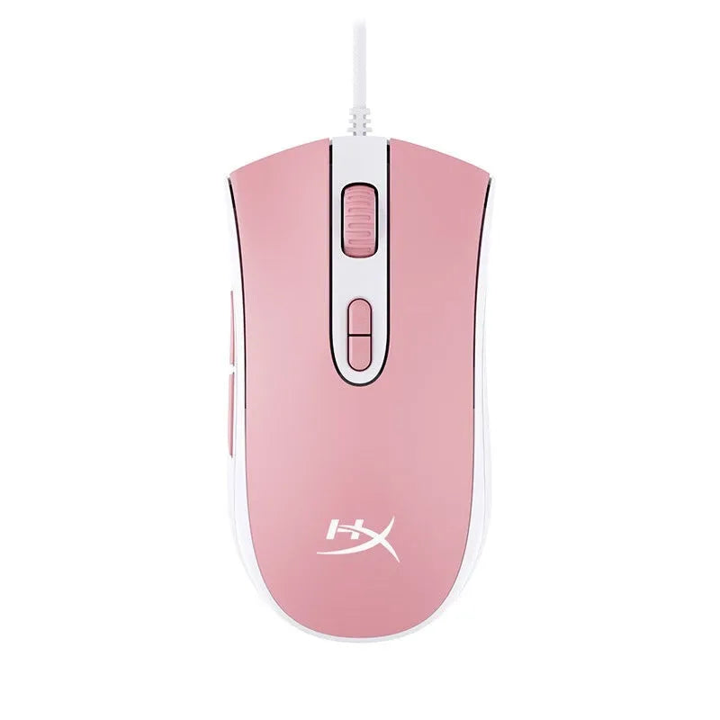 Extremely Unknown Pulse RGB wired gaming mouse in black or pink with USB cable
