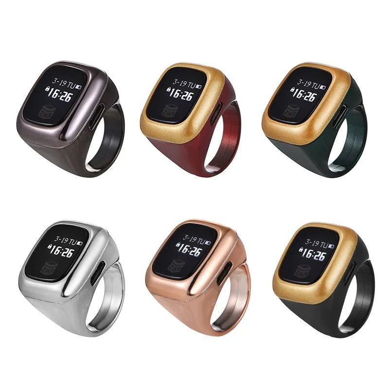 Digital zikr counter with LCD display showing prayer count, available in multiple colours and sizes