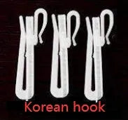Blackout curtain panel with choice of hook, Korean hook, or ring heading styles