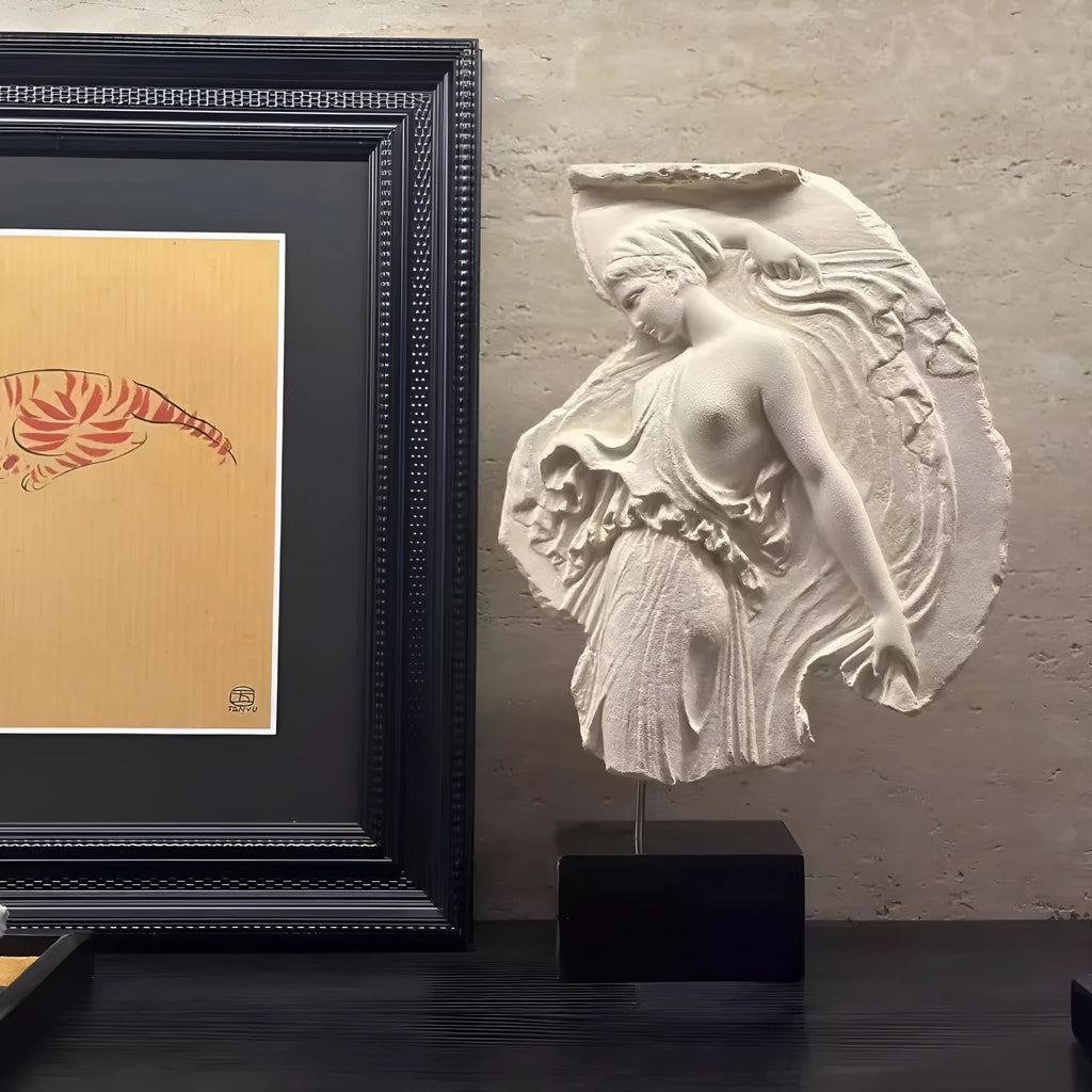 Wine Goddess decorative resin sculpture ornament in modern European style.