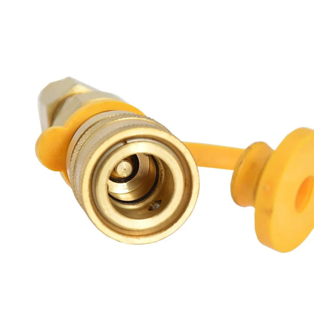 Brass gas propane conversion charging connector with 3/8-inch connection and American standard thread