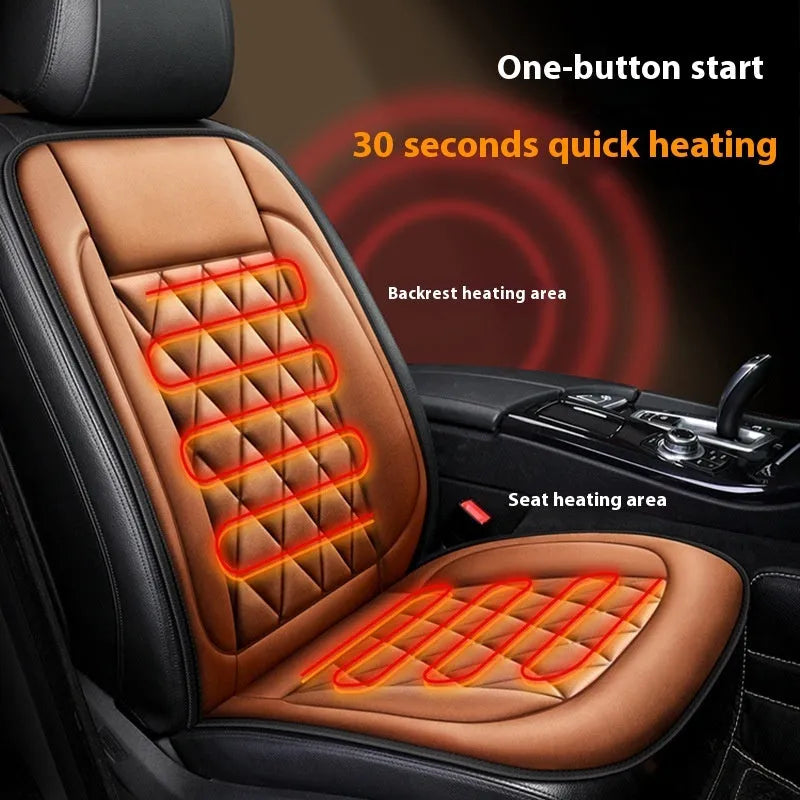 Winter car plush warm cushion in solid black colour with synthetic fibre filling