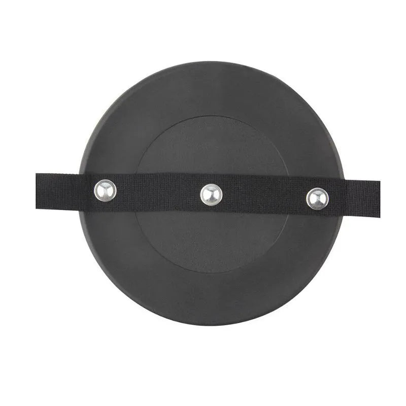 Black ABS baby safety rearview mirror with 17cm glass and adjustable strap for car seat monitoring.