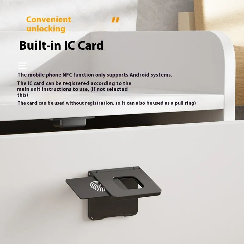 F079 removable card invisible drawer lock with no-punch installation for furniture