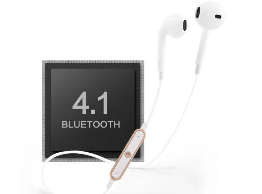 S6 Wireless Bluetooth headset earphones in black champagne gold silver white colours
