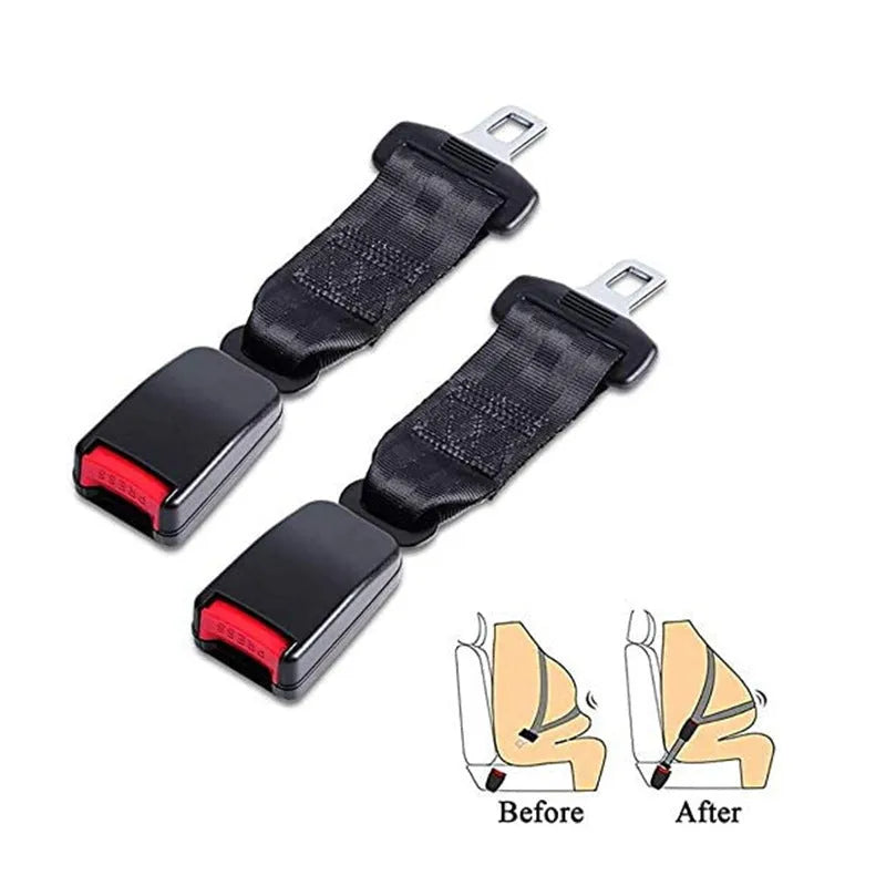 36cm black ribbon car seat belt extender for 21mm belt inserts