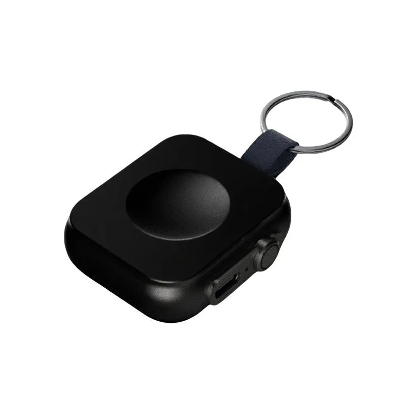 Mini magnetic wireless power supply in black, gun colour, and white with 2.5W output