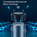 Car mounted cup seat aromatherapy solid balm with aluminium alloy cylinder and Gulong ointment in black or silver.