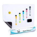 A3 magnetic whiteboard with rounded corners on refrigerator surface