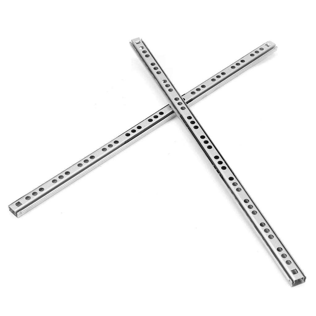 Two-section ultra-narrow drawer slide rail with 17mm width and ball bearings