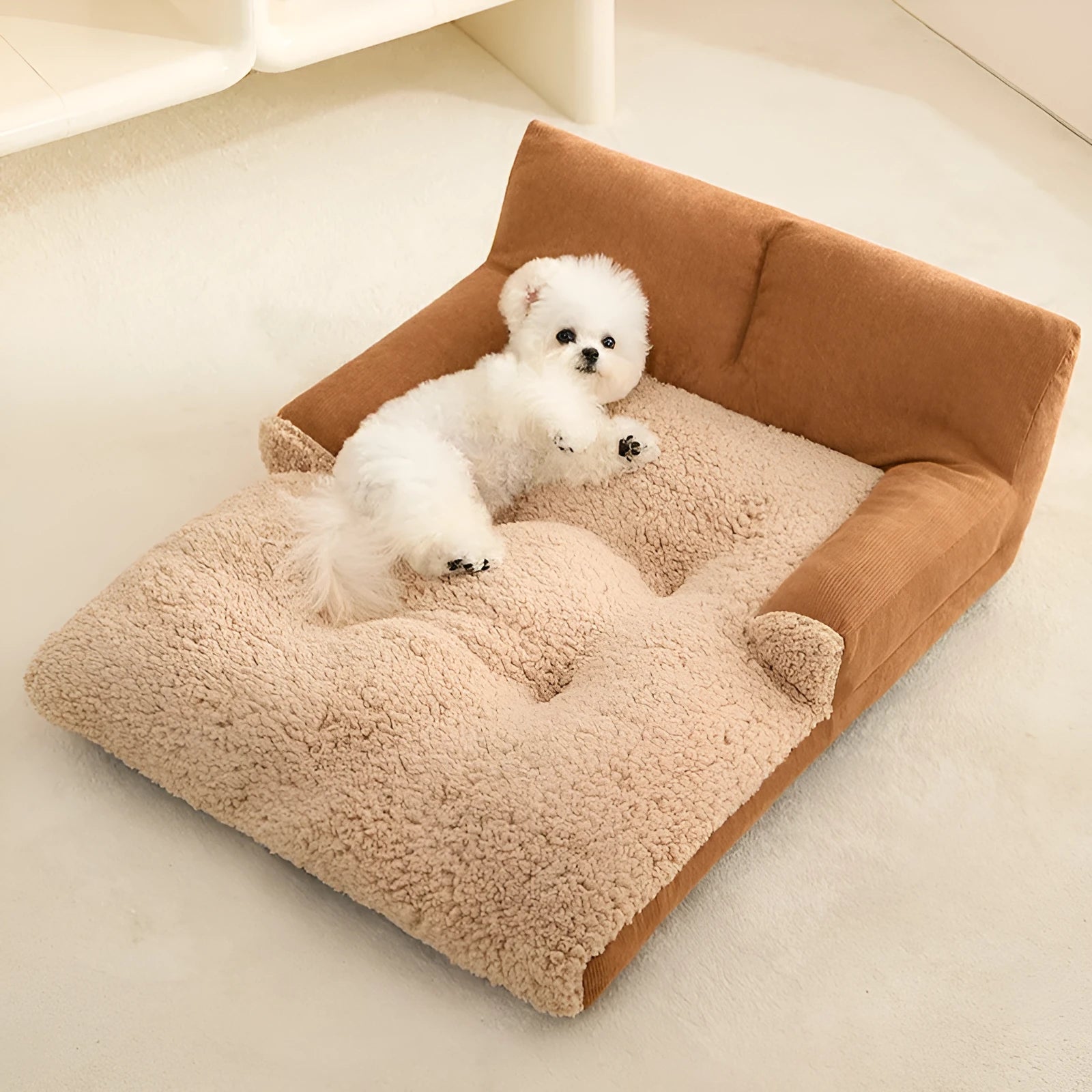 Four-season indoor dog kennel with warm cushion in three sizes for small to medium pets