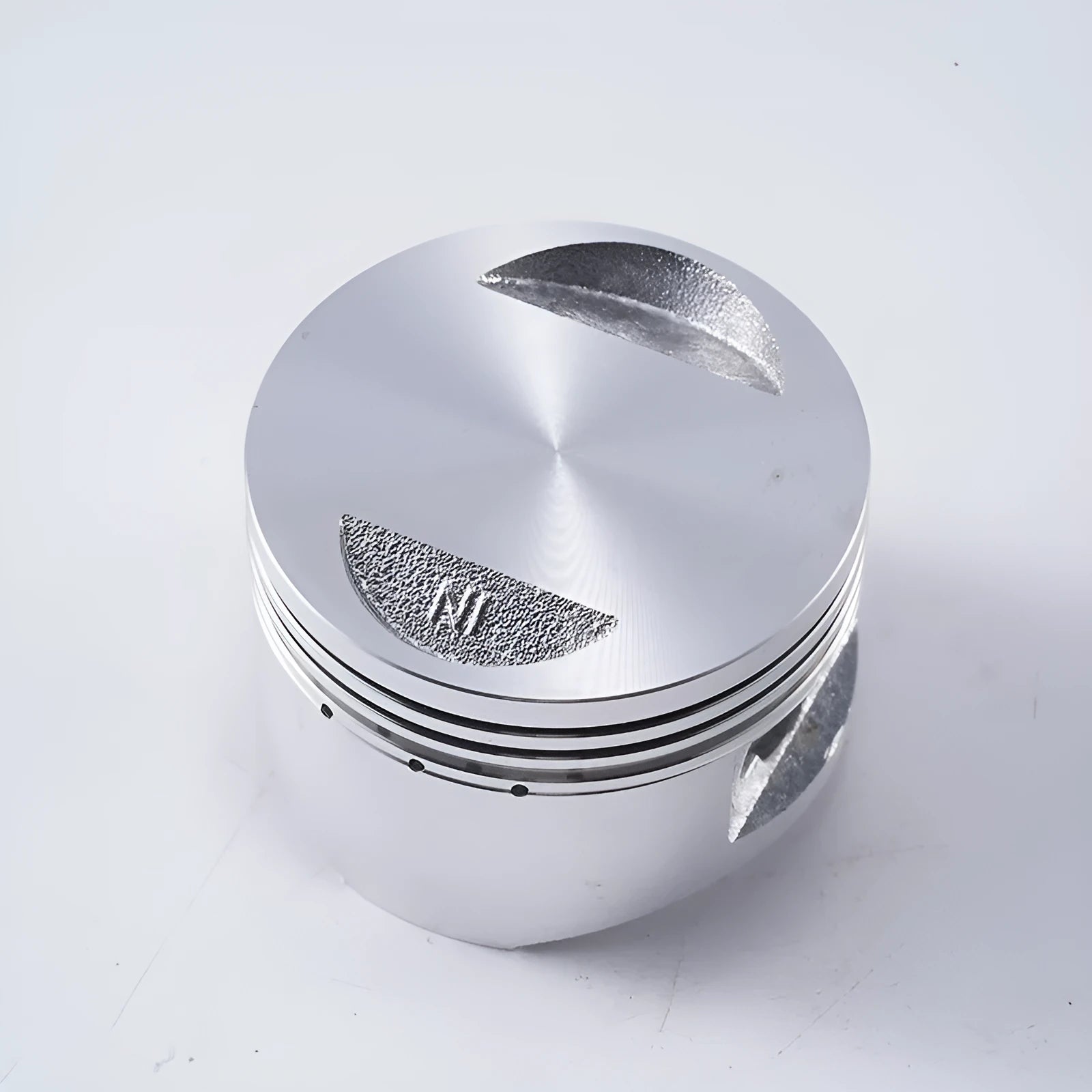 Motorcycle engine piston kit with aluminium alloy piston and steel strip oil ring for 57.4mm cylinders