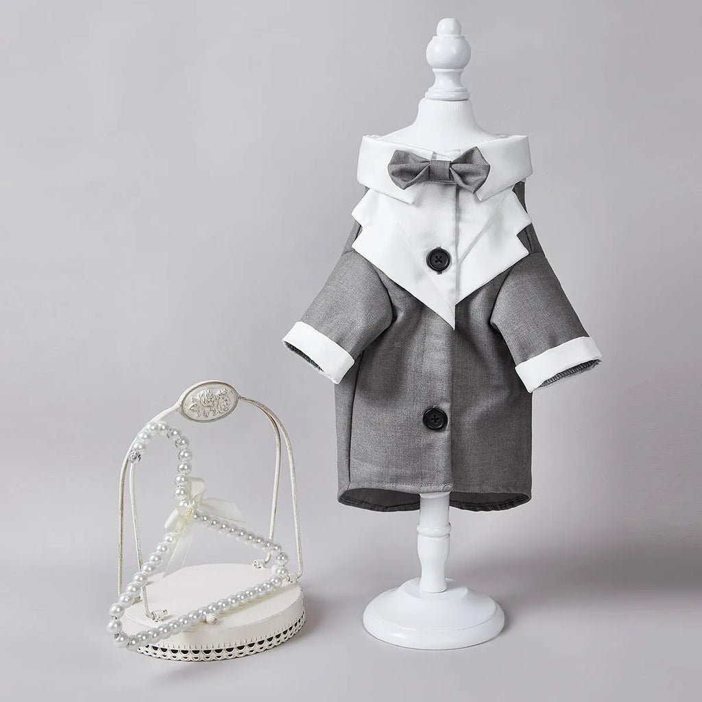 Chinese style four-legged dog wedding suit in polyester fabric available in dark colours