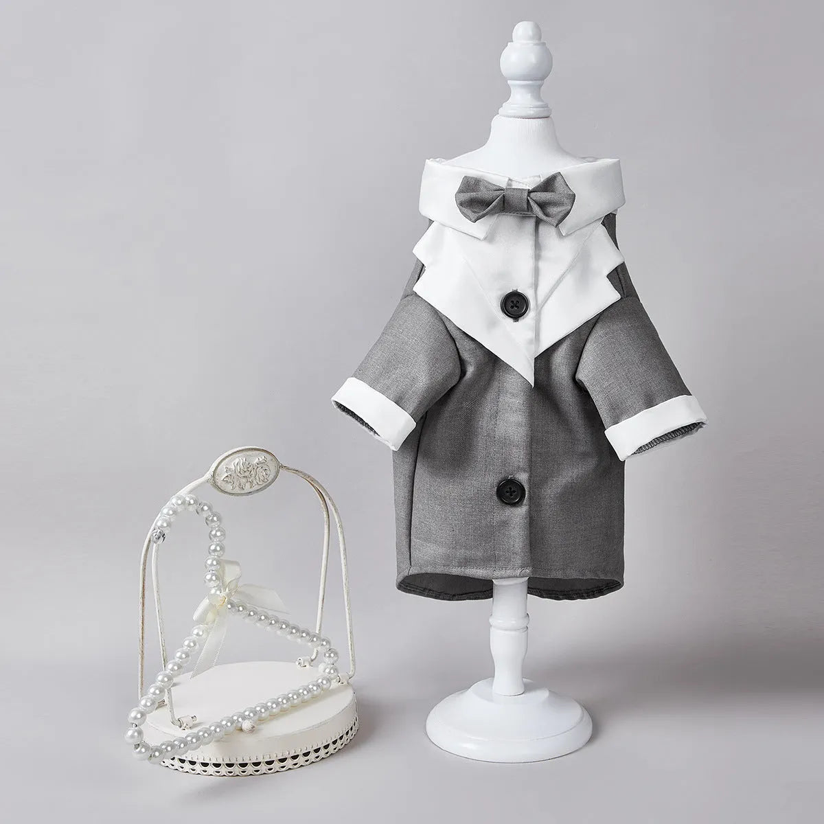 Chinese style four-legged dog wedding suit in polyester fabric available in dark colours