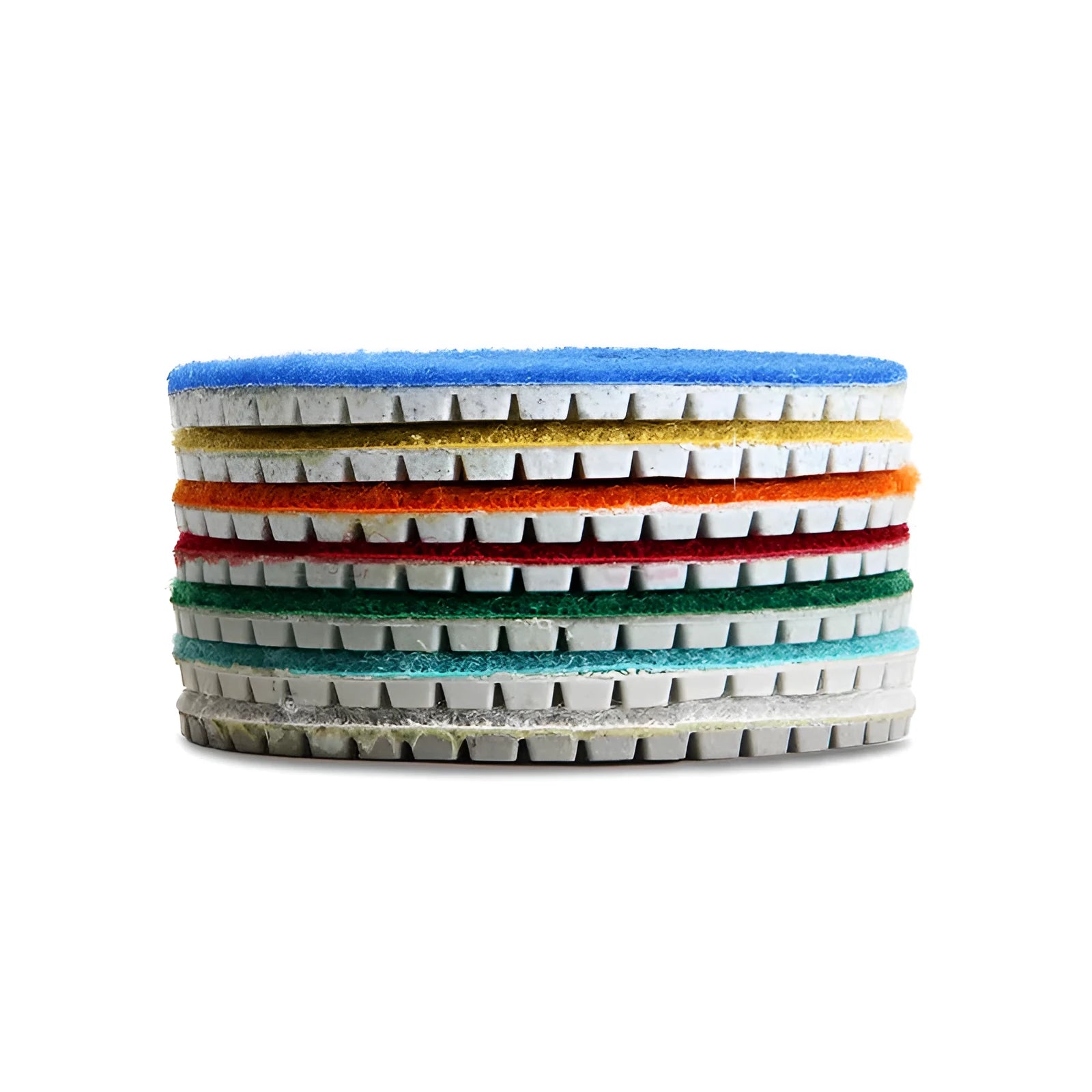 Set of 10 stone polishing pads with 80mm diameter for granite and concrete surfaces
