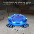 Lazy Smart floor sweeping robot vacuum cleaner in black, blue, white, blue light or white light