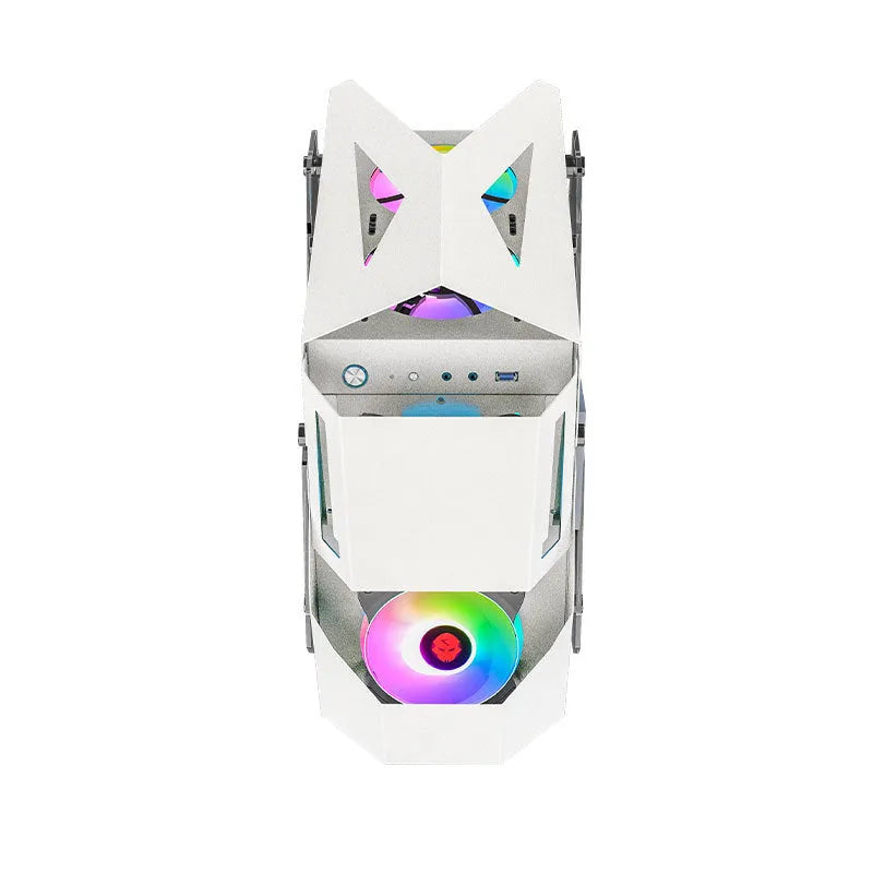 Full side tempered glass ATX computer case in pink or black, 410x218x438mm, with front USB 3.0 and HD Audio