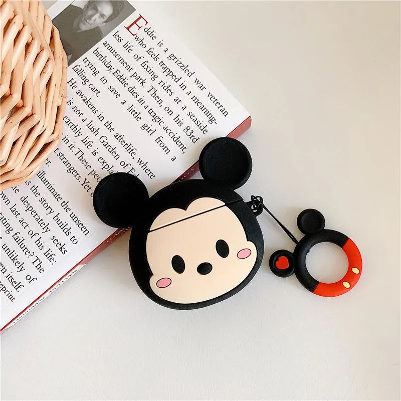Cartoon wave point silicone back cover for AirPods 1 and 2 in Mickey design