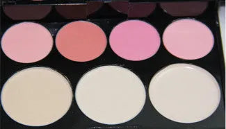 Three-layer makeup box set with 24-colour eyeshadow, 8-colour lipstick, 4-colour blush, 3 powder cakes, mirror and brushes