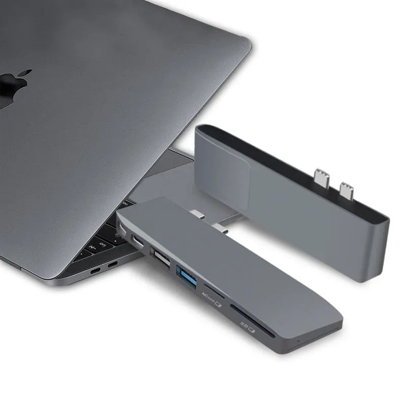 Computer card reader conversion head with 8 interfaces for MacBook Pro connectivity expansion