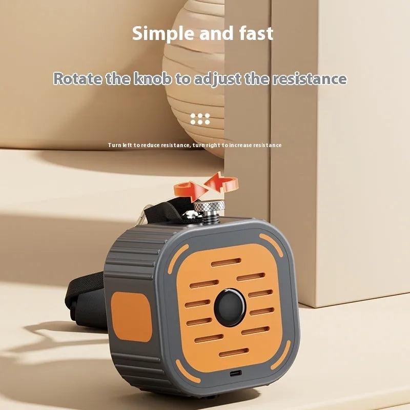 Adjustable power pump chest expander in vibrant orange or navy blue for home strength training.
