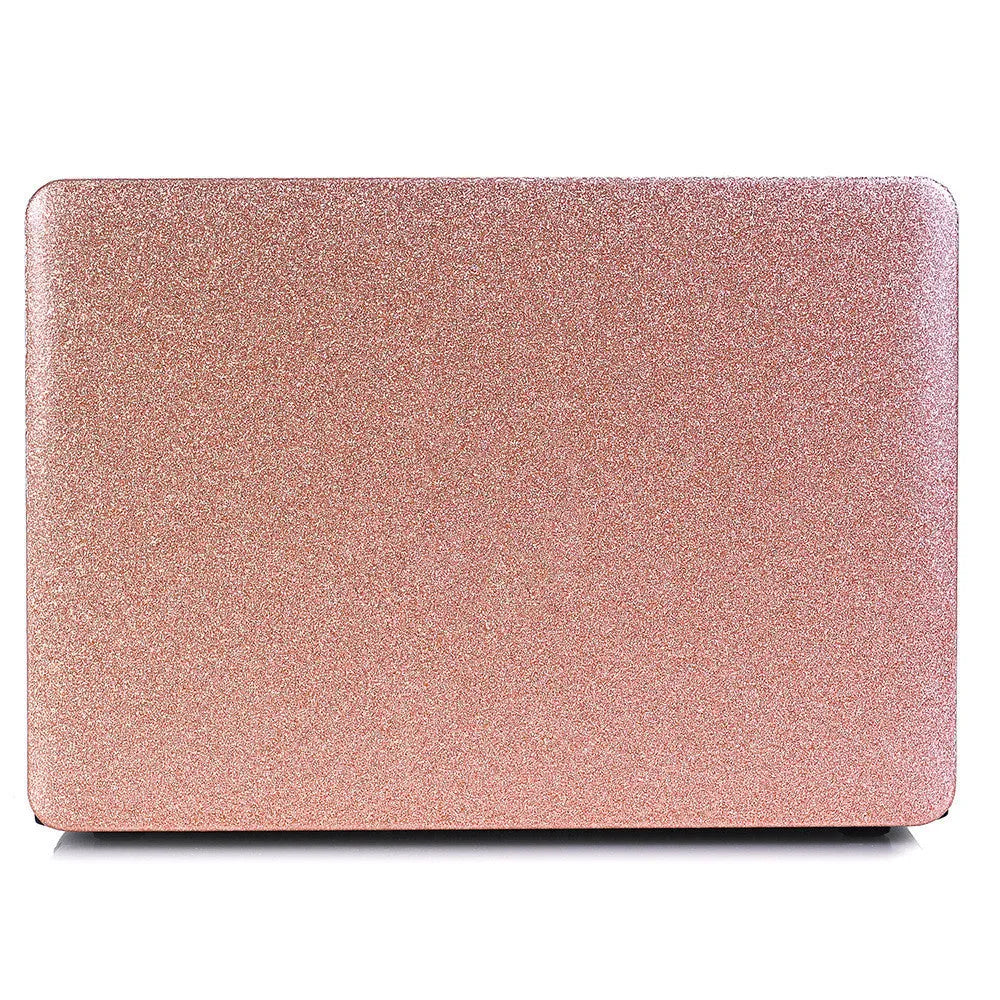 Imitation leather protective case for MacBook notebooks in gold, grey, pink, and silver colours