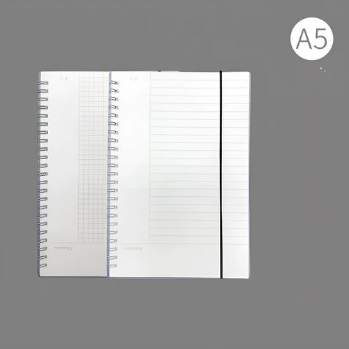 A4 hard surface notebook with PP cover for hand account writing in grid and ruled formats