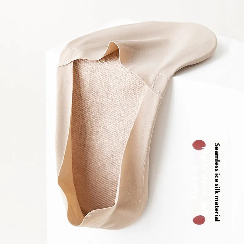 Men's invisible seamless low-cut socks in seven colours with pure cotton footbed