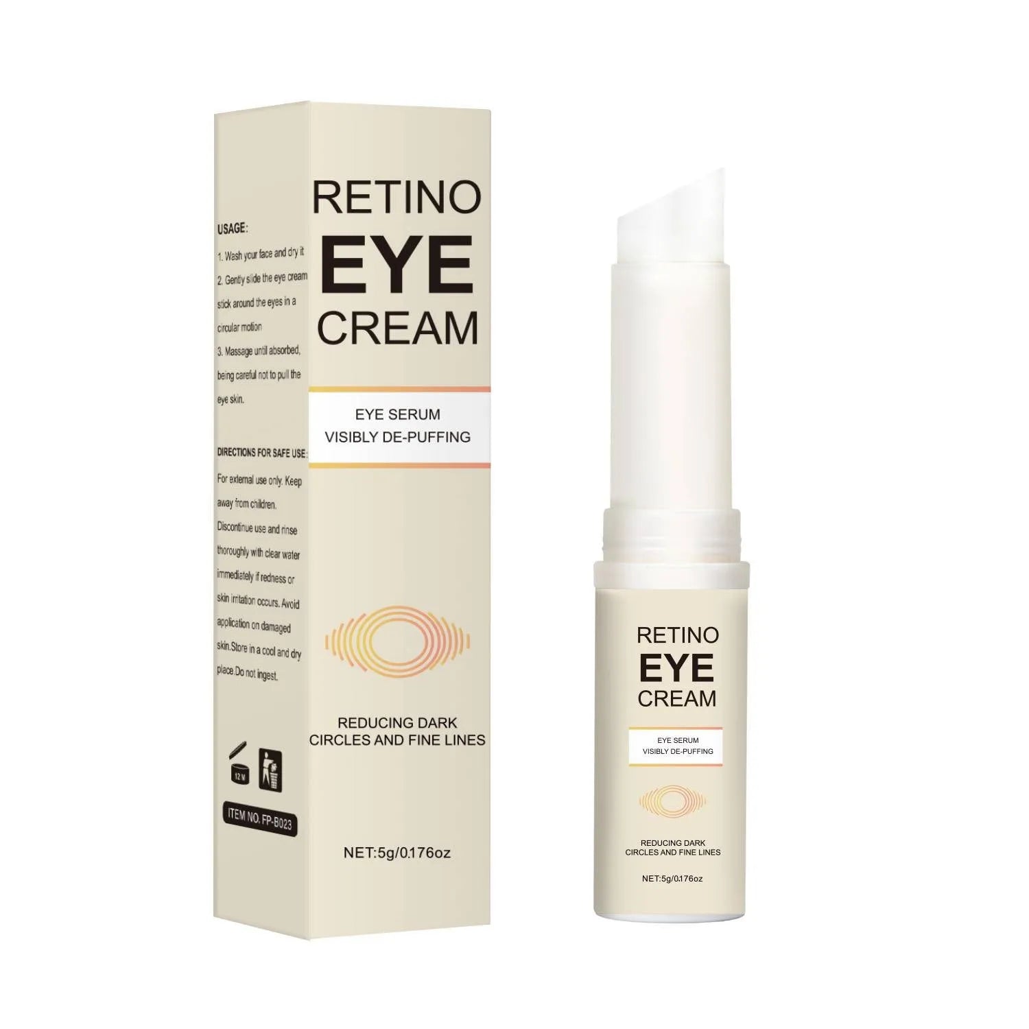 5g eye cream container for moisturising and dark circle reduction with universal skin type compatibility