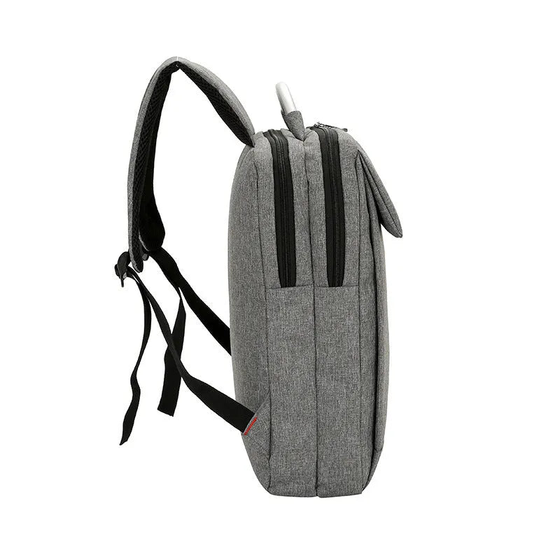 Nylon double shoulder business knapsack for 15 inch notebook PC with ID bag and mobile phone bag, available in four colours