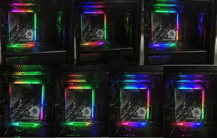 ATX motherboard light-emitting pad with 5V3 pin connection for Symphony case backlighting