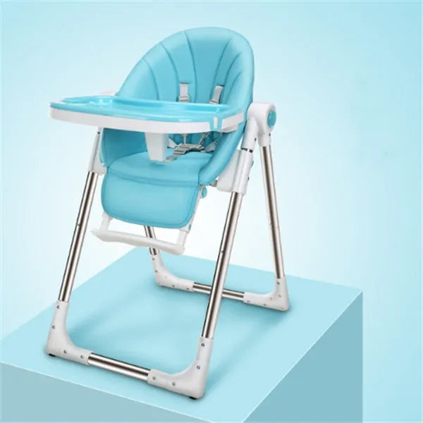 Baby high chair for toddlers 24 months and older in blue colour with stable anti-fall design