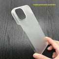 Ultra-thin half-pack frosted hard shell phone case for iPhone 11-16 series in black