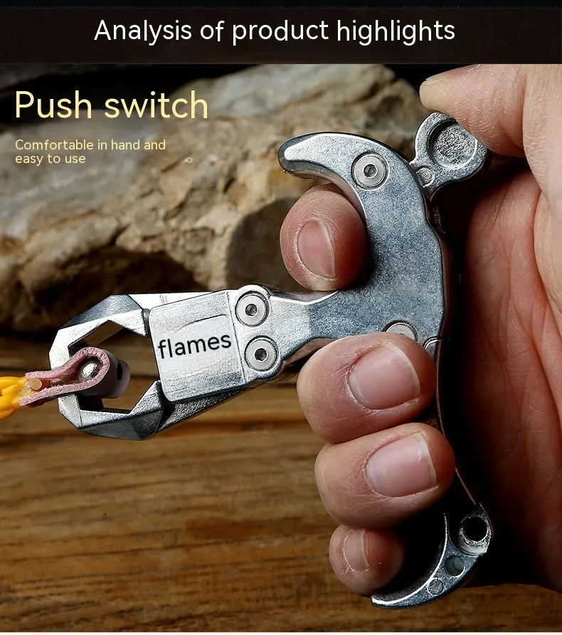 Alloy archery release aid with two-axis harpoon clip for bow string control