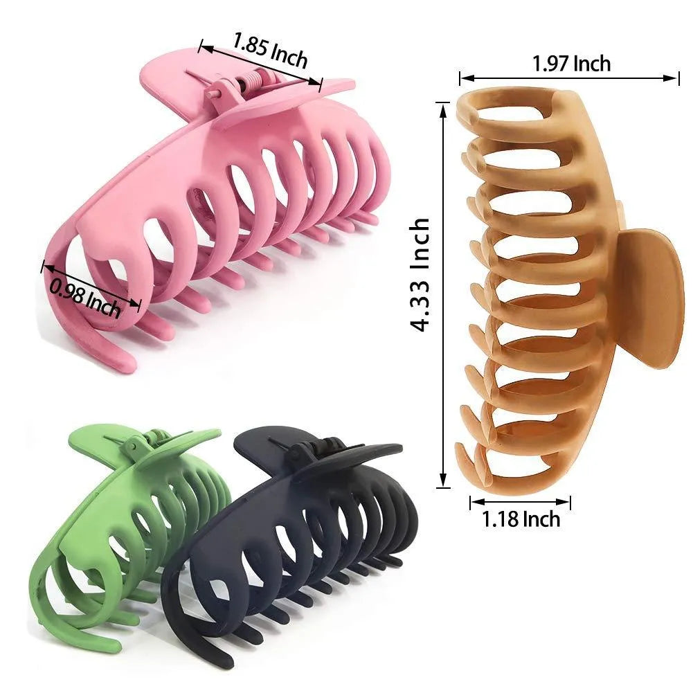 Plastic ponytail clip hair accessory in candy colours, keel claw and rectangular jaw shapes for shower use