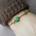 Gold electroplated copper bracelet with retro styling for unisex wear
