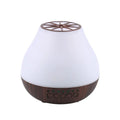 Wood grain finish USB essential oil aroma diffuser with coloured mood lighting