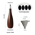 Ceramic oil pot with attached brush in black, coffee or white colours for kitchen oil storage