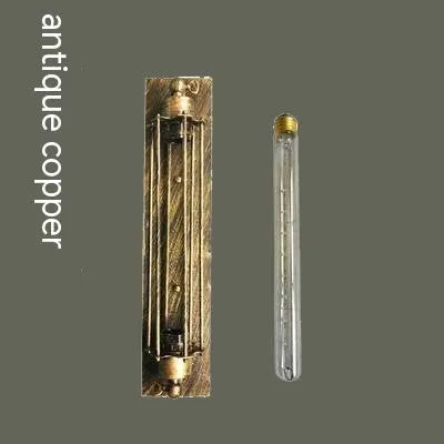 Industrial style retro flute wall lamp made of iron in black, bronze, rust, or silver finish.