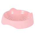 Ceramic slow feeder dog bowl with puzzle maze design in blue, green, or pink colour for fast-eating dogs